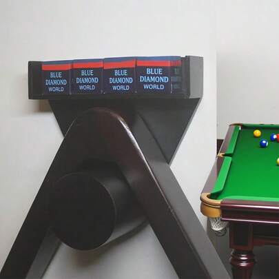 Luxury Wooden Wall-Mounted Billiard Triangle Rack With Chalk Box, 2-In-1 Snooker Accessories Set, Exclusive Gift For Players