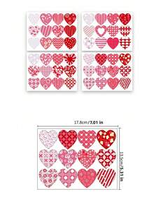 48 piezas de pegatinas con forma de corazón para el Día de San Valentín, etiquetas de amor románticas rojas para sellar sobres, recuerdos de boda, scrapbooking y decoración de envoltorios de regalos DIY - Multicolor - Ver 7