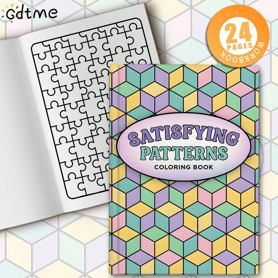 SATISFYING PATTERNS 成人與兒童塗色書，大膽簡單、極簡大圖案設計，助您放鬆，包含可愛舒適圖案（大膽且易於塗色），母親節禮物，返校用品