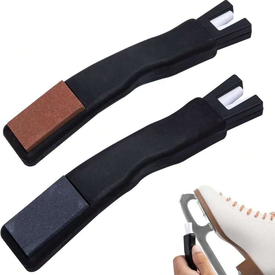 1pc Ice Skate Blade Sharpener Tool - Ice Skate Sharpener, Handheld Sharpening Tool For Ice Hockey And Figure Skating, Made Of ABS Material, Red And Skating Blade Sharpener | Compact Design | ABS