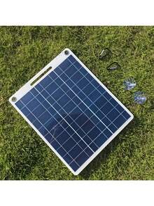 30W Portable Outdoor Solar Panel, Designed For Travel And Camping. With USB, Features A Movable Solar Panel, Outdoor Camping Accessory - Multicolor - View 7