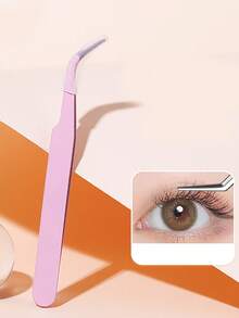 Bộ 3 nhíp nối mi, dụng cụ hỗ trợ nối mi, dụng cụ làm đẹp mi bằng thép không gỉ, màu pastel. - Màu Hồng Tươi - Xem 7
