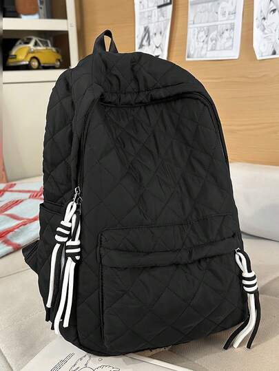 1pc Minimalist Solid Color Large Capacity Backpack, Suitable For School/Campus, Winter New Arrival