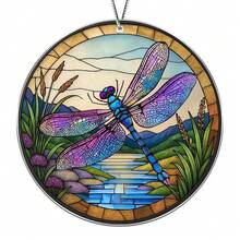 Dragonfly Gifts For Women, Dragonflies Decor Suncatcher Effect, Dragon Fly Stained Glass Effect, Dragonfly Ornaments For Christmas Tree Decoration, Birthday Gift For Mom (Nature's Melody) - 自然的旋律 - 查看 2