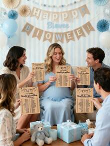 10/20pcs Baby Shower Game Cards, "She'd Rather..." Baby Shower Game, Rustic Bridal Shower Or Bachelorette Party Game, "Dad Or Mom" Game, Fun Activity Cards, Neutral Design, Creative Baby Shower - Multicolor - View 9