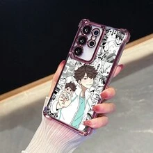 E39NGJJPBZ1221LX Funda de Teléfono con Patrón de Anime, Funda de Teléfono con Marco Electrochapado Morado para  15/Redmi Note 14/14 Pro/14 Pro+/13/13/13 Pro/13 Pro+/12/12/12 Pro/12 Pro+/12S/12 Turbo/10 Pro/14/Poco F6 Pro/ 14T/ 14 Pro/Poco X6 Pro/Poco F5 Pro/Poco X7 Pro Funda Protectora Completa Antigolpes con Marco Electrochapado, Regalo de Navidad, Regalo de Año Nuevo - Colores mixtos - Ver 4