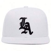 Twostyles Unisex Baseball Cap - Breathable Embroidered 'LA' Design, Adjustable Snapback, Black Retro Style, Suitable For Outdoor Sports And Casual Wear, Sun Hat, Adjustable Helmet - 卡其色 - 查看 9