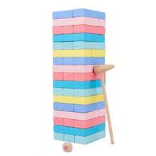 Wooden Stacking Tower Building Blocks Game, Interactive Parent-Child Desktop Puzzle Toy - Multicolor - View 20