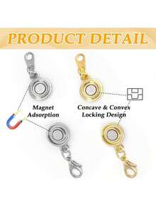 EstiloPaxcoo - 15 cierres magnéticos de bloqueo para joyas, extensor de collar y ayudante para collares, pulseras y joyasVersión mejorada - 1 - Ver 4