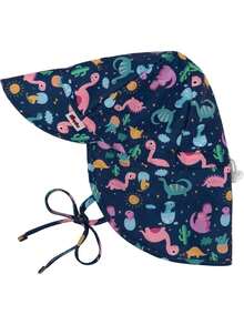 EstiloBaby Sombrero de Sol UPF 50+ Protección UV Sombrero de Natación de Verano para Bebés con Solapa para el Cuello Sombreros para Niños y Niñas Versión Mejorada - Flamencos - Ver 8