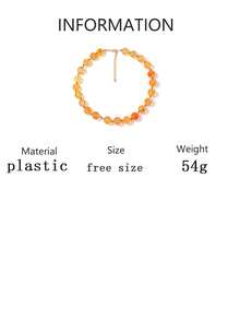1pc Minimalist Chic Fresh Sweet Geometric Crystal Beaded Casual Versatile Knotted Necklace For Women - Geometric Beaded Necklace - View 12