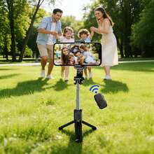 27.56inch Extendable Selfie Stick With Bluetooth Remote Control And Tripod Stand, Compatible With Various Smartphone Models - 70cm/27.56inch - View 7