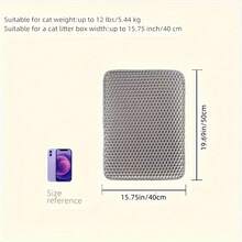 1 片猫砂垫，15.75*19.69 英寸双层防水防尿收集垫，猫咪用品