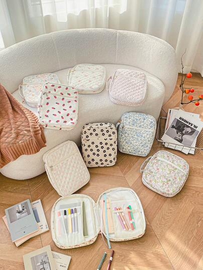 1 st stort bibelfodral för kvinnor, bokskyddande omslag, moderiktig rosett och blommig quiltad bibelväska, enkel surfplatta, stor kapacitet, bärbart dammtätt bokomslag, blommig bibelförvaringsväska, quiltad förvaringsväska med handtag, bärväska, bokskyddande omslag, förvaringsväska med dragkedja och handtag, bibelstudiematerial, för elever, skolgång, resor, födelsedagspresenter, presenter till vänner och lärare