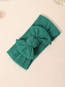 3条/套 绿色幸运草印花蝴蝶结婴儿发带，超柔软宽大，适合保护囟门、拍照、送礼、休闲、居家、度假、运动、复古、优雅、可爱、学院风等场合。 - 彩色 - 查看 5