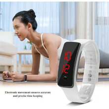 Reloj de Pulsera LED Resistente Al Agua, Deportes Al Aire Libre, Relojes de Pulsera Electrónicos para Niños Mayores, Rastreador de Ejercicios, Pulsera Inteligente(12 * 2 * 2cm-blanco),37561084 - azul real - Ver 2