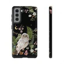 Funda de teléfono celular resistente con diseño de búho floral blanco, funda protectora para smartphone de búho nevado, funda de teléfono Cottagecore,, Pixel,, funda de teléfono creativa de dibujos animados, a prueba de golpes y resistente a caídas, protección completa, adecuada para 17/17ProMax/iPhone16/16Plus/16Pro/16ProMax, iPhone15/15Plus/15Pro/15ProMax, iPhone14/14Plus/14Pro/14ProMax, iPhone13/13Pro/13ProMax, regalo perfecto para novia, novio, día de San Valentín, Navidad - Blanco - Ver 9