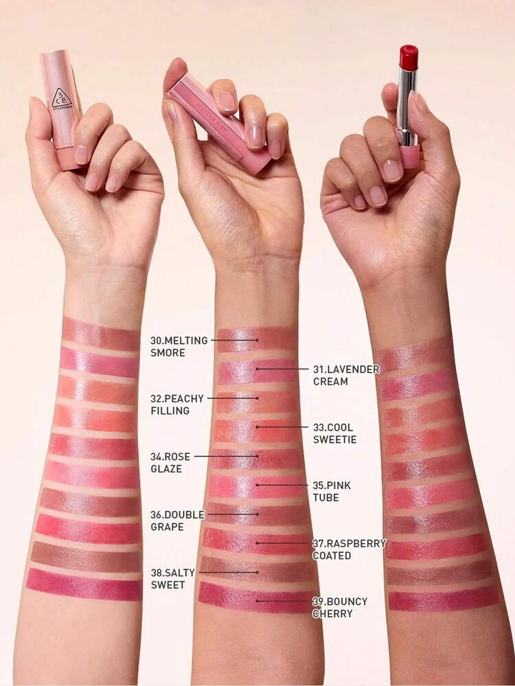 3CE Son bóng Glazy Lip Glow 35 PinkT SN, son bóng dưỡng ẩm, công thức cấp ẩm và làm sáng da, không bết dính, tạo hiệu ứng môi bóng như thủy tinh, chăm sóc môi hàng ngày, sản phẩm trang điểm Hàn Quốc thiết yếu | K-Beauty, 3.2g/0.11oz - 35 PinkT SN - Xem 6