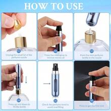 Travel Perfume Bottle Refillable, Mini Refillable Bottle, Small Spray Bottles For Travel, Cologne Sprayer, Must Have Essentials - 黑色 - 查看 5