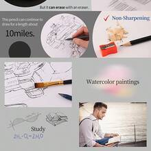 1pc New Technology Metal Pencil, Unlimited Writing No Ink Pen, Magical Drawing Tool, Suitable For School And Office Supplies - Multicolor - View 5