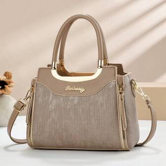 Nueva bolsa de mano versátil y de alta capacidad para mujer, bolso de mano de lujo minimalista de patchwork, material premium, regalo para mujeres