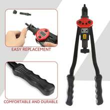 16 Inch Rivet Nut Tool, Professional Rivet Nut Tool Kit With 11 Metric & Inch Mandrels M3 M4 M5 M6 M8 M10 M12, 10-24, 1/4-20, 5/16-18, 3/8-16, 110pcs Rivnuts And Case - WE-889 - Black - View 9
