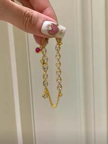 1pc 2026 New Arrival Luxury Delicate Design Versatile Bracelet - Water Droplet Red Heart Bracelet - View 6