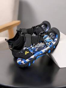 儿童运动凉鞋，包头凉鞋，新款夏季沙滩鞋，男童运动凉鞋，带魔术贴，方便穿脱，保护脚趾，两种颜色可选 - 黃色 - 查看 8