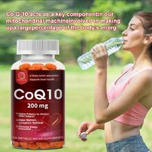 Natural Coenzyme Q10 Antioxidant Supplement 200mg For Heart, Brain & Immunity Support - 120 Capsules - 1 Bottle - View 2