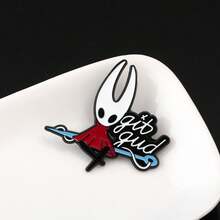 1枚可爱卡通毛毛虫合金珐琅徽章动漫骑士苍白之王胸针，可别在衣服、帽子、包包上，粉丝徽章配饰礼品 - 彩色 - 查看 11