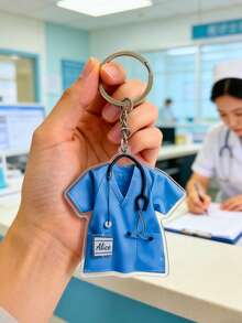 1/3/5pcs Customizable 2D Flat Nurse Name Tag Keychain - Personalized With Name, Stethoscope Shaped Pendant Medical ID Badge, Printable With Name/Initial/Title, Hospital Uniform Style, Suitable For Nurses, Doctors, Medical Staff (Unisex Adult) - Multicolor - View 10