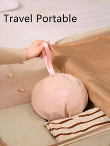 1pc Honey Girl Style Bra Storage Bag, Lightweight And Easy To Carry, Multi-Compartment Design, Efficient Storage For Bras And Panties, Can Be Handheld Or Hung, Ideal For Travel And Home Organization, Beige, Zipper Closure, Bra Storage Bag - Hồng - Xem 4