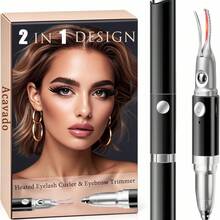 RAF 2-In-1 Electric Eyelash Curler & Eyebrow Trimmer, Dual-Use Eyebrow Shaper With Temperature Control, Anti-Scald, Curl & Shape