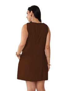 Marrante Midi Dress With Zipper Pocket, High Fashion, Blogger Style, , STOCK - 鏽棕色 - 查看 3