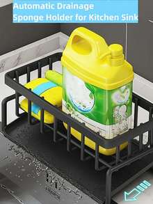 1pc Multi-Function Kitchen Storage Rack, Space-Saving, Sturdy , Convenient For Organizing Kitchen Utensils, Tidy And Orderly, Suitable For Home Kitchen, Bathroom, Cleaning Supplies - Multicolor - View 7