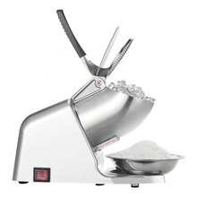 Trituradora de hielo comercial de 286 lb/h, eléctrica, para hacer conos de nieve y hielo raspado, color plateado - 286 libras/hora - Ver 8