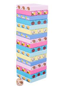 Wooden Stacking Tower Building Blocks Game, Interactive Parent-Child Desktop Puzzle Toy - Multicolor - View 17