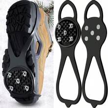 Pairs Non Slip Gripper Spikes Ice Cleats Snow Traction Cleats Crampons For Women Men Walking Running On Snow Ice