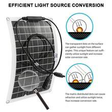 300W Flexible Solar Panel Ultra-Thin 2mm Bendable IP67 Waterproof PV Outputs Stick-On Any Surface Perfect For Roofs