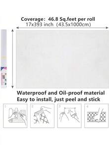 Papel de Contacto Autoadhesivo Vinilo de PVC Plateado Brillante Impermeable, a prueba de Aceite, Papel Pintado Vinilo Decorativo para Muebles, Encimera, Cocina, Refrigerador, Estante - Blanco brillante - Ver 7