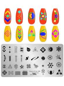 1pc Nail Art Templates Stamping Plate Design Flower Animal Rabbit New Year Nail Art Stamp Printing Stencil Stainless Steel