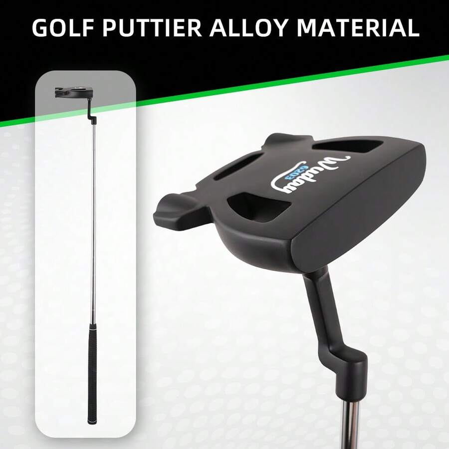 WUDAY Right-Handed Golf Putter - Ergonomic Grip, Weighted Face/Toe/Heel System, Cast Head For Enhanced Stability - Suitable For Slow/Fast Swing Speeds - Suitable For All Skill Levels And Course Conditions - Black - View 1