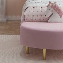 Kids Bed Frames, Headboards & Footboards - Pink + Velvet + 90cm*200cm - View 11