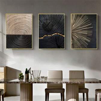 3 piezas de arte de pared de lienzo, pintura abstracta moderna, decoración de fantasía, regalo perfecto para amigos y familiares, hogar, habitación, oficina, sala de estar, decoración de pared del dormitorio, arte de pared enmarcado, decoración del hogar, decoración de la habitación, pintura de pared enmarcada