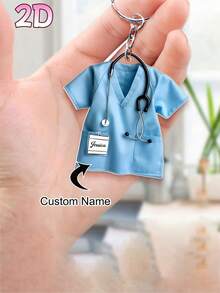 2D Personalized Nurse Name Keychain, Customized Keychain For Medical Staff, Gift For Future Nurses, Nursing Students And Nursing School Graduates, Registered Nurse Keychain, Nursing Keychain - Multicolor - View 2