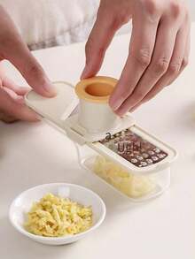 1件装手动姜洋葱切丝器、压蒜器、三合一迷你姜蒜研磨器、蒜蓉切碎器、蒜蓉研磨器、厨房切丝器 - 彩色 - 查看 13