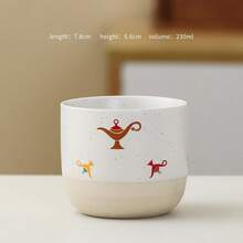 4pcs Rustic Japanese Style Ceramic Tea/Coffee Cups, Handmade Vintage Oxidized Coating, Suitable For Espresso And Tea, Convenient For Home, Office, Holidays, Gifts - Multicolor - View 29