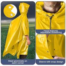 3-In-1 Poncho Style Rain Poncho, Suitable For Adults Outdoor Hiking, Climbing, Cycling, Lightweight And Portable, Multi-Functional. Lightweight And Portable, Multi-Functional And Practical, Windproof And Rainproof, Breathable And Comfortable, Quick To Store, Fashionable Appearance. - Multicolor - View 7