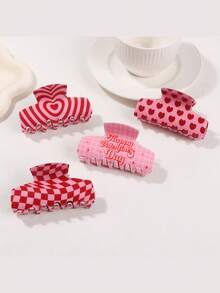 6pcs Cute Polka Dot Bow Hair Clips, White/Red/Pink Polka Dot Bow Hair Clips, Unique Fun Hair Clips, Versatile Bangs & Side Clip, Suitable For Parties, Daily Wear, And Theme Events, Holiday Gift Hair Accessories, Claw Clips, Hair Slide, Hair Barrettes - Multicolor - View 6