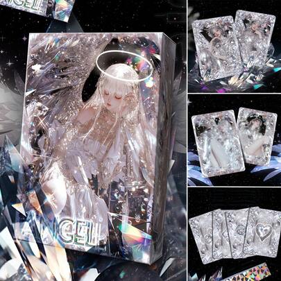 魅力女孩闪耀扑克牌，限量版高级厚纸扑克牌，多种图案可选，奢华金色闪光收藏扑克牌，创意个性化游戏牌，扑克牌收藏，高端扑克牌，卡牌收藏